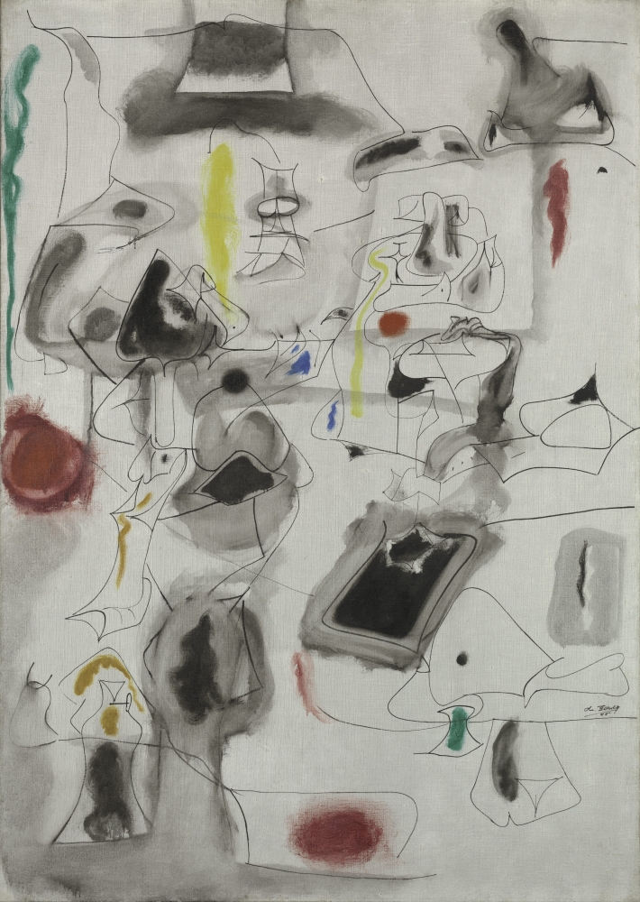 The Unattainable, 1945, oil on canvas, 41 1/4 x 29 1/4 in. (104.8 x 74.3 cm). The Baltimore Museum of Art: Purchase with exchange funds from Blanche Adler Bequest, Frederic W. Cone, William A. Dickey Jr., Nelson and Juanita Greif Gutman Collection, Wilmer Hoffman, Mr. and Mrs. Albert Lion, Sadie A. May Bequest, Philip B. Perlman Bequest, Leo M. Rogers, Mrs. James N. Rosenberg, and Paul Vallotton, BMA 1964.15. Photo: Mitro Hood. [AGCR: P302]