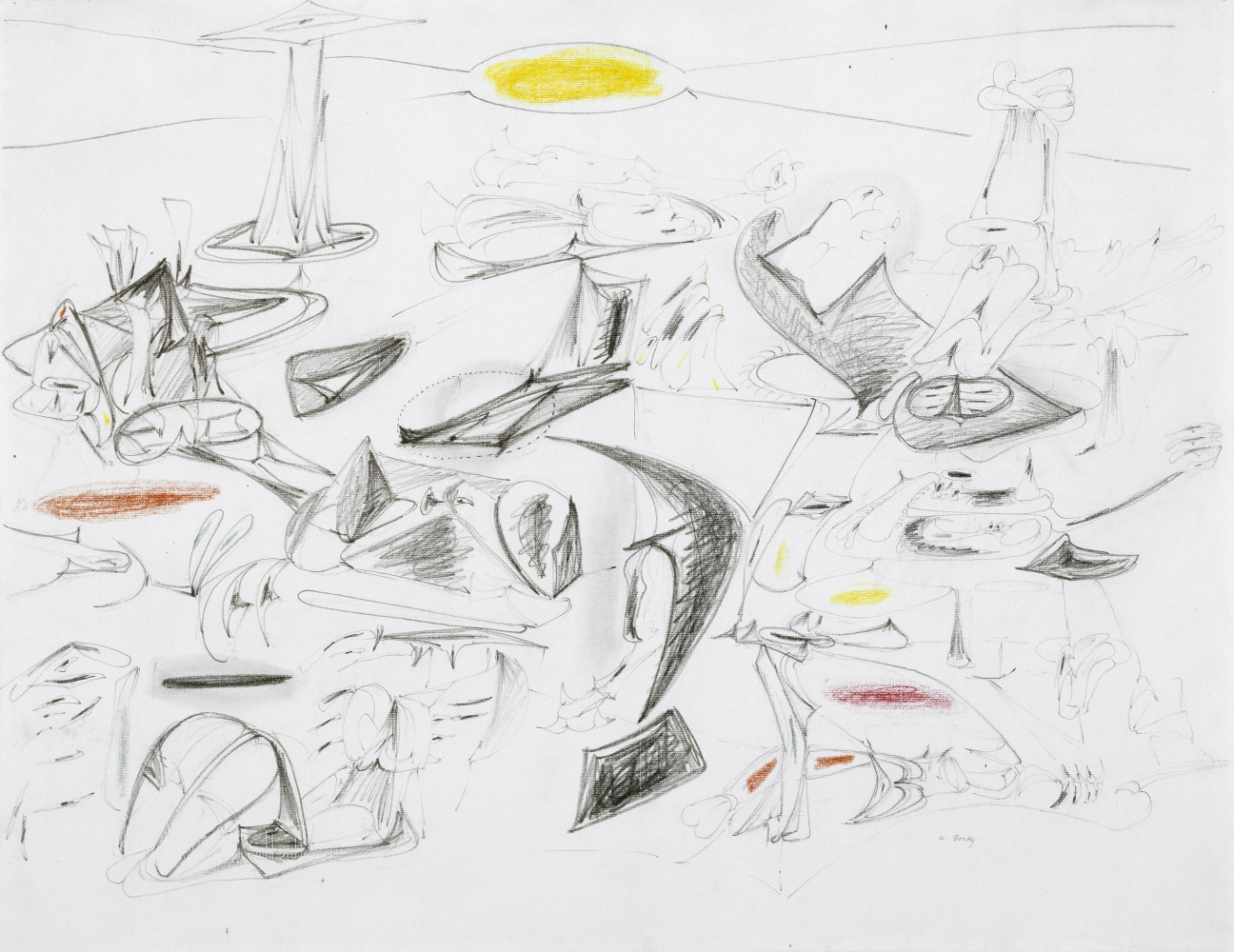 Virginia&mdash;Summer, 1946, graphite pencil and crayon on laid paper, 18 15/16 x 24 3/8 in. (48.1 x 61.9 cm). The Museum of Fine Arts, Houston, Museum purchase funded by Oveta Culp Hobby, 92.424.&nbsp;[AGCR: D1440]