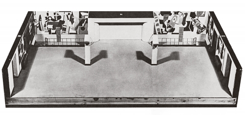 Gorky&#39;s now-lost 1936 model for&nbsp;Aviation: Evolution of Forms under Aerodynamic Limitations, mural for Administration Building, Newark Airport, New Jersey. This model or a similar version was exhibited in&nbsp;New Horizons in American Art, Museum of Modern Art, New York, September 14&ndash;October 12, 1936.