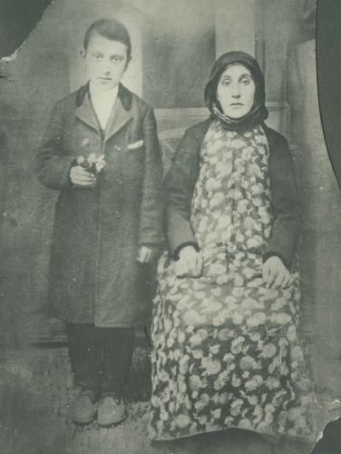Gorky and his mother, Shushan Der Marderosian Adoian, Van, c. 1912. Unknown photographer. Courtesy of Dr. Bruce Berberian.