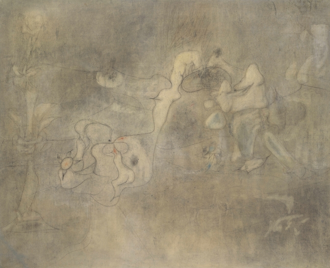 Drawing,&nbsp;The Plow and the Song, 1946, charcoal, pastel, graphite pencil, and oil on paper mounted on paper, 48 1/16 x 59 3/16 in. (122.1 x 150.3 cm). National Gallery of Art, Washington, D.C., Gift of the Avalon Foundation (1971.58.1).&nbsp;[AGCR: D1059]