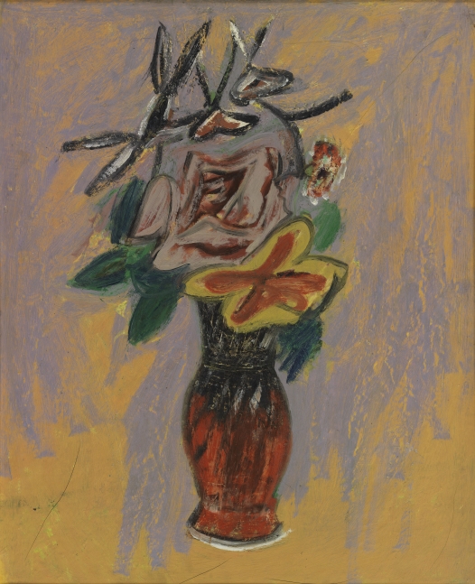 Flowers, c. 1938&ndash;42, oil on canvas, 22 x 18 1/4 in. (55.9 x 46.4 cm). Private collection. [AGCR: P234]